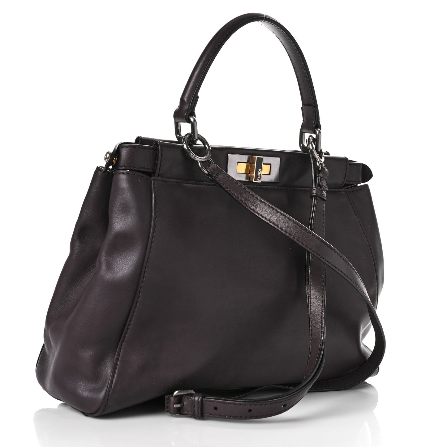 Vitello Suede Medium Peekaboo Iconic Satchel Ametista