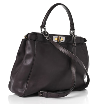 Fendi Vitello Suede Medium Peekaboo Iconic Satchel Ametista 3 of 10