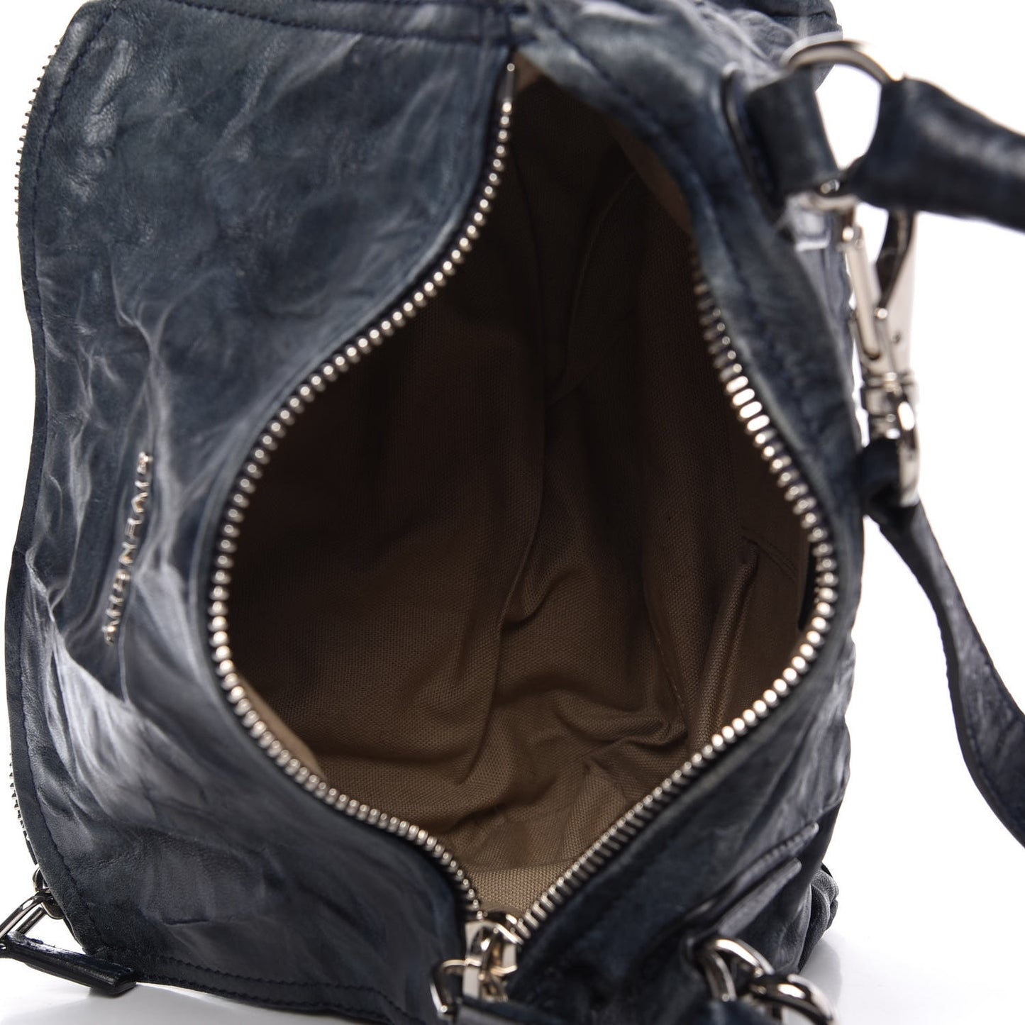 Tumbled Sheepskin Small Pandora Navy