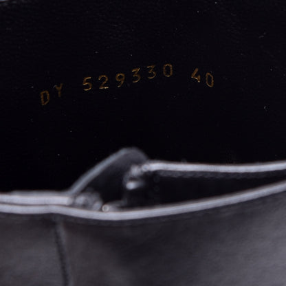Saint Laurent Calfskin Joplin Buckle Booties 40 Black 8 of 10