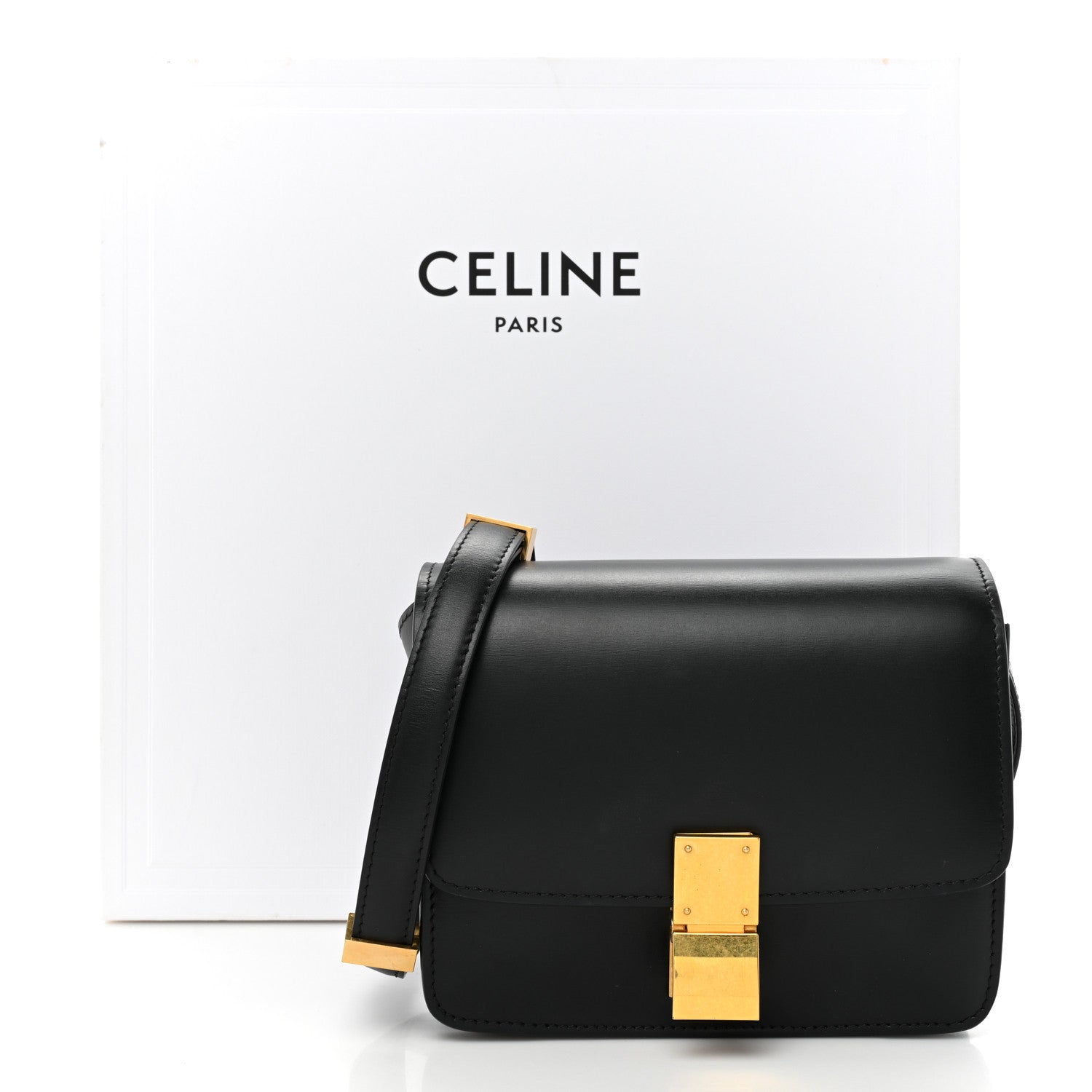 Celine Box Calfskin Teen Classic Box Flap Bag Black 16 of 16