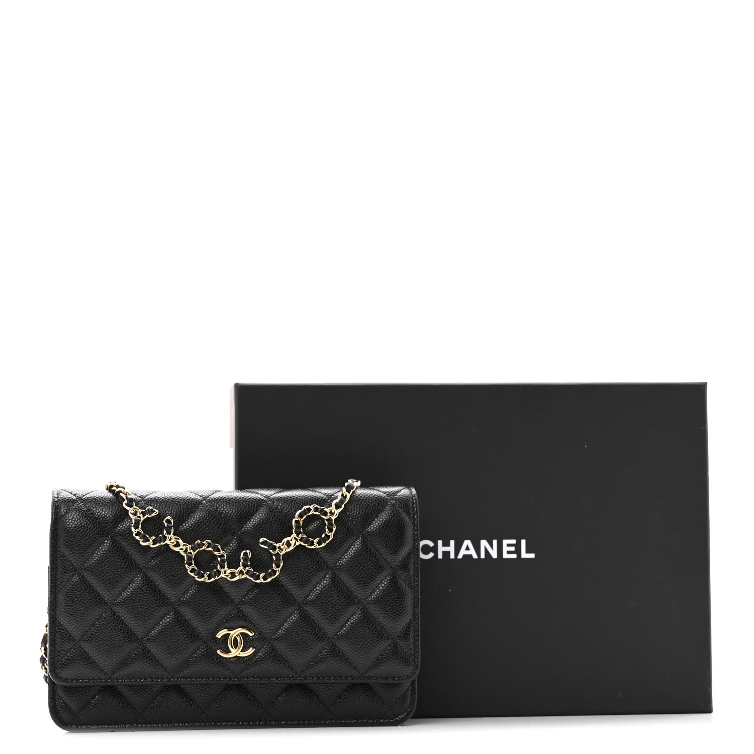 Chanel Caviar Quilted Miss Coco Wallet On Chain WOC Black 14 of 14