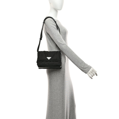Prada Re-Nylon Vitello Padded Small Flap Shoulder Bag Black 2 of 11