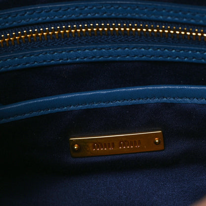 Miu Miu Nappa Matelasse Large Lux Pouch  Laguna 6 of 7