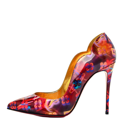 Christian Louboutin Patent Discolaser Hot Chick 100 Pumps 38.5 Multicolor 1 of 9