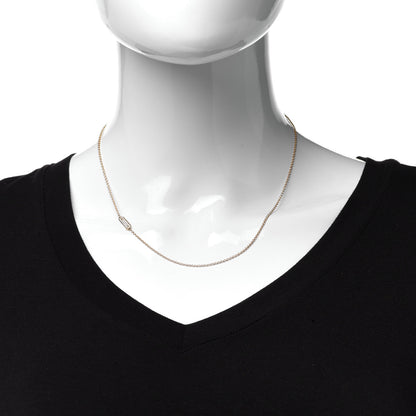 Tiffany 18K Yellow Gold Diamond Tag Chain Necklace 2 of 6