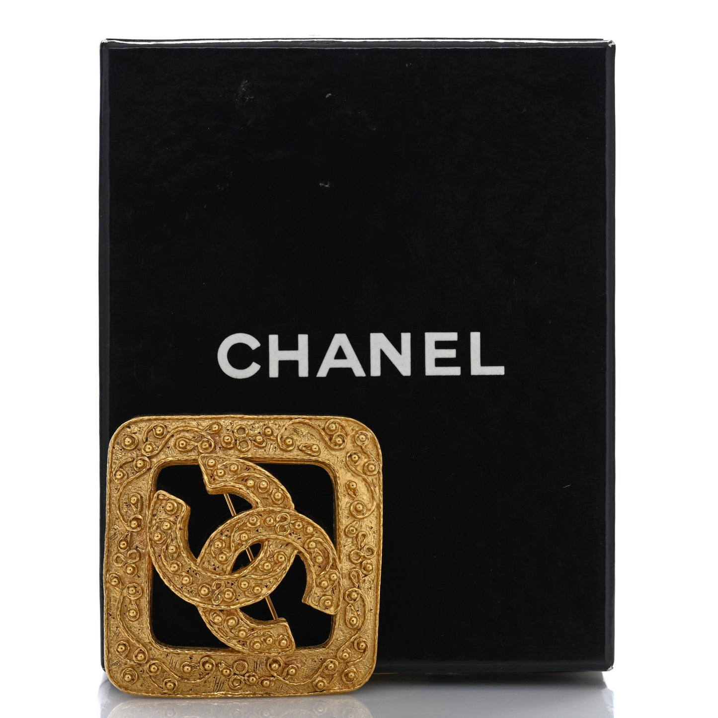 CC Square Brooch Gold