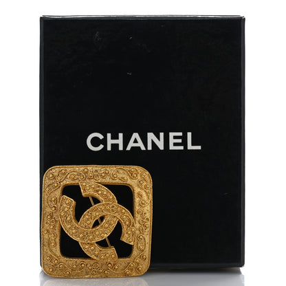 Chanel CC Square Brooch Gold 5 of 5
