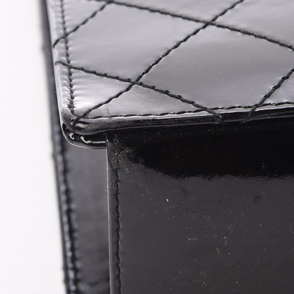 Chanel Patent Diamond Stitched Top Handle Bag Black 16 of 19