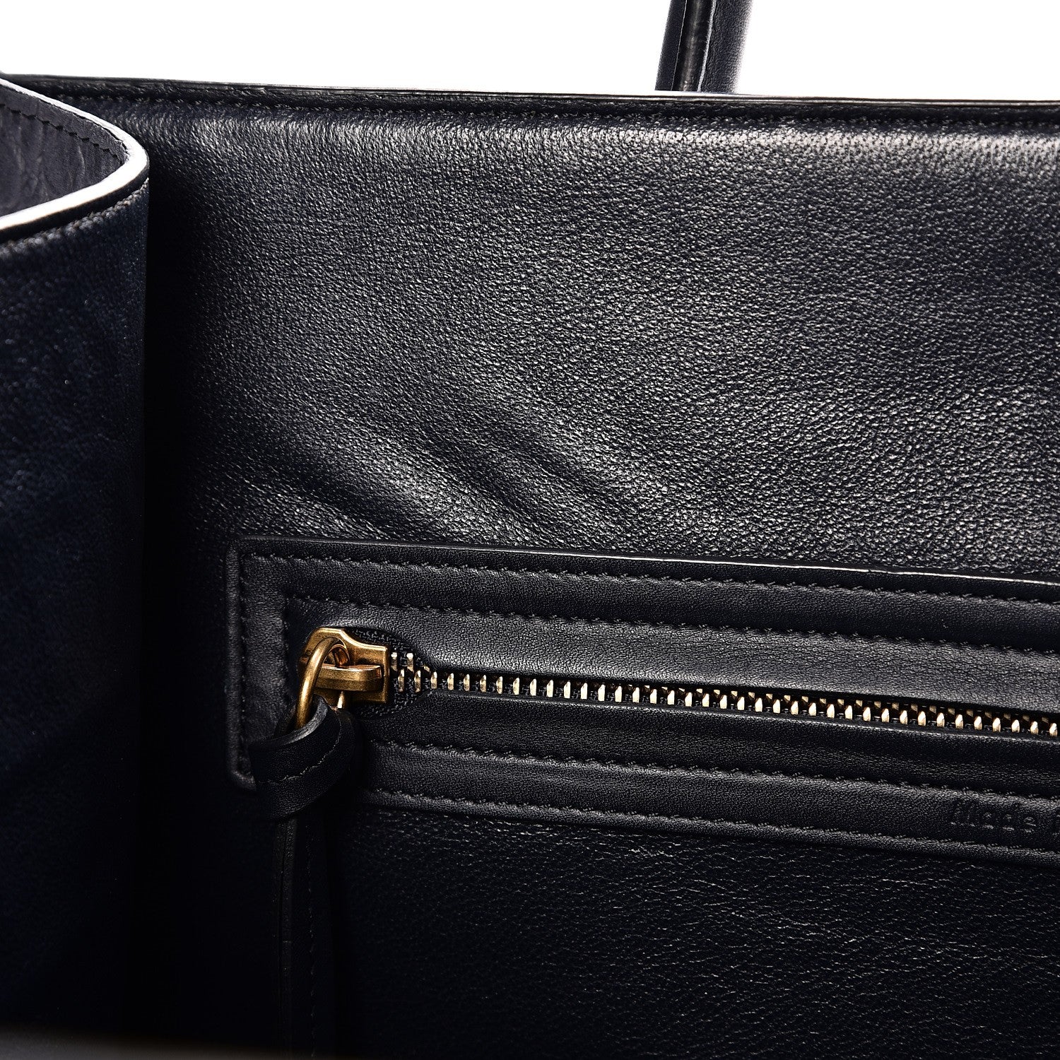 Celine Crocodile Embossed Nubuck Medium Phantom Luggage Navy Blue 7 of 15