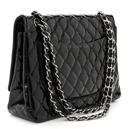 Chanel Patent Quilted Maxi Double Flap Black 3 of 14