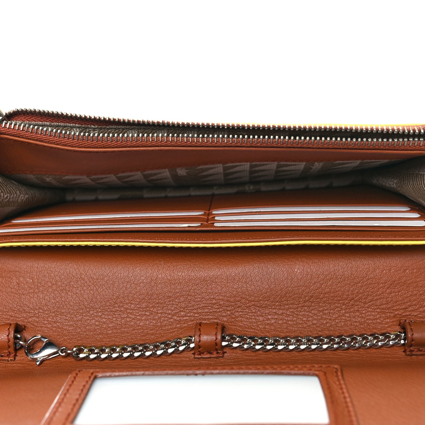 Smooth Calfskin PS11 Chain Wallet Yellow