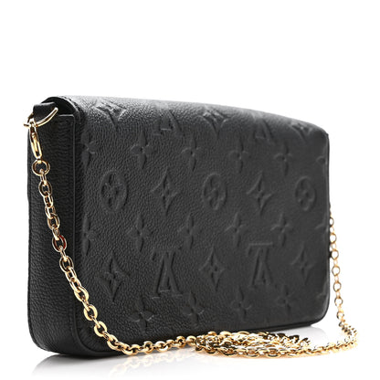 Louis Vuitton Empreinte Pochette Felicie Chain Wallet Black 3 of 8