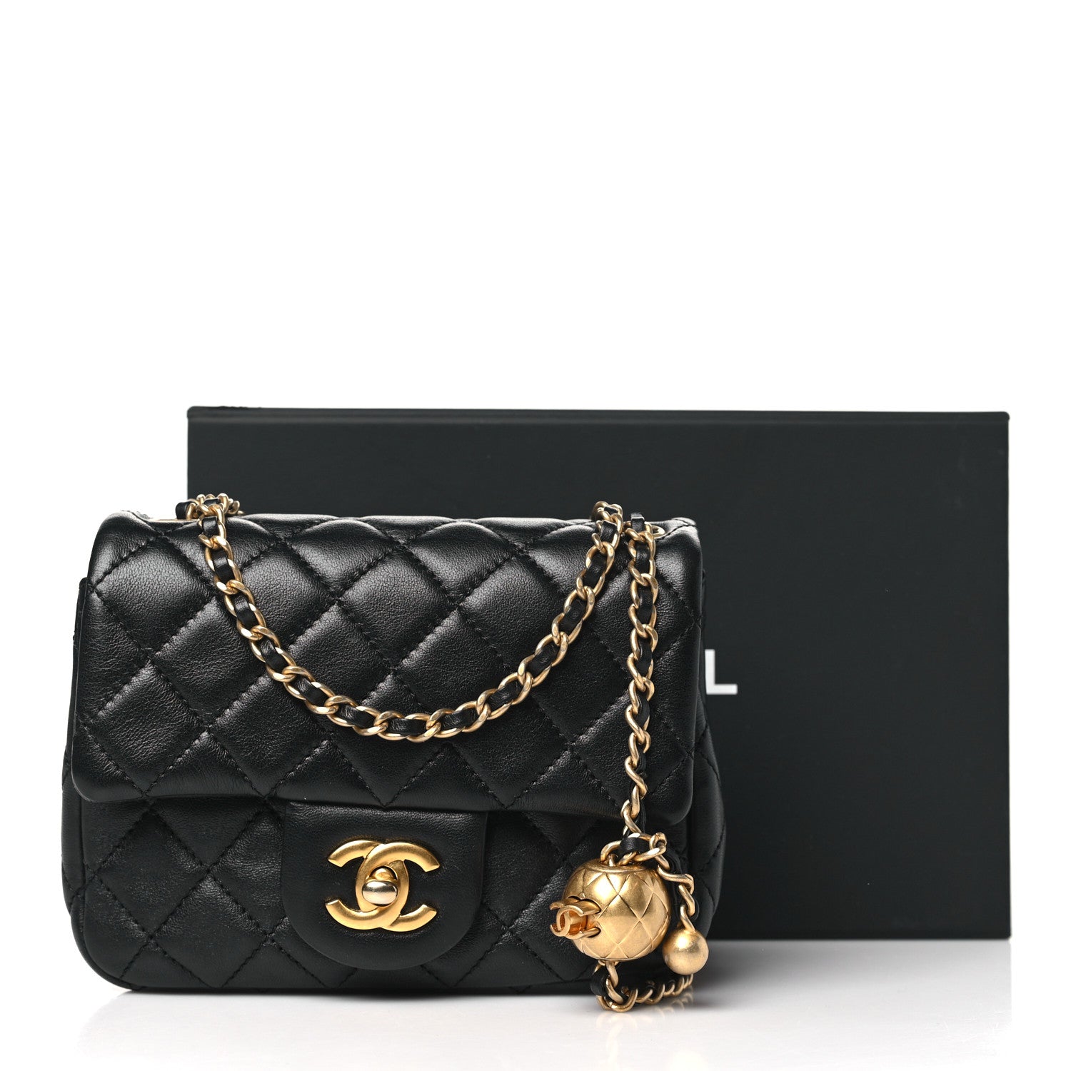Chanel Lambskin Quilted Mini Pearl Crush Flap Black 11 of 11