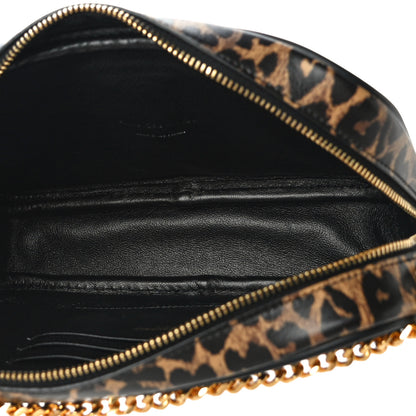 Saint Laurent Calfskin Heart Leopard Print Monogram Mini Lou Camera Bag Toffee 5 of 10