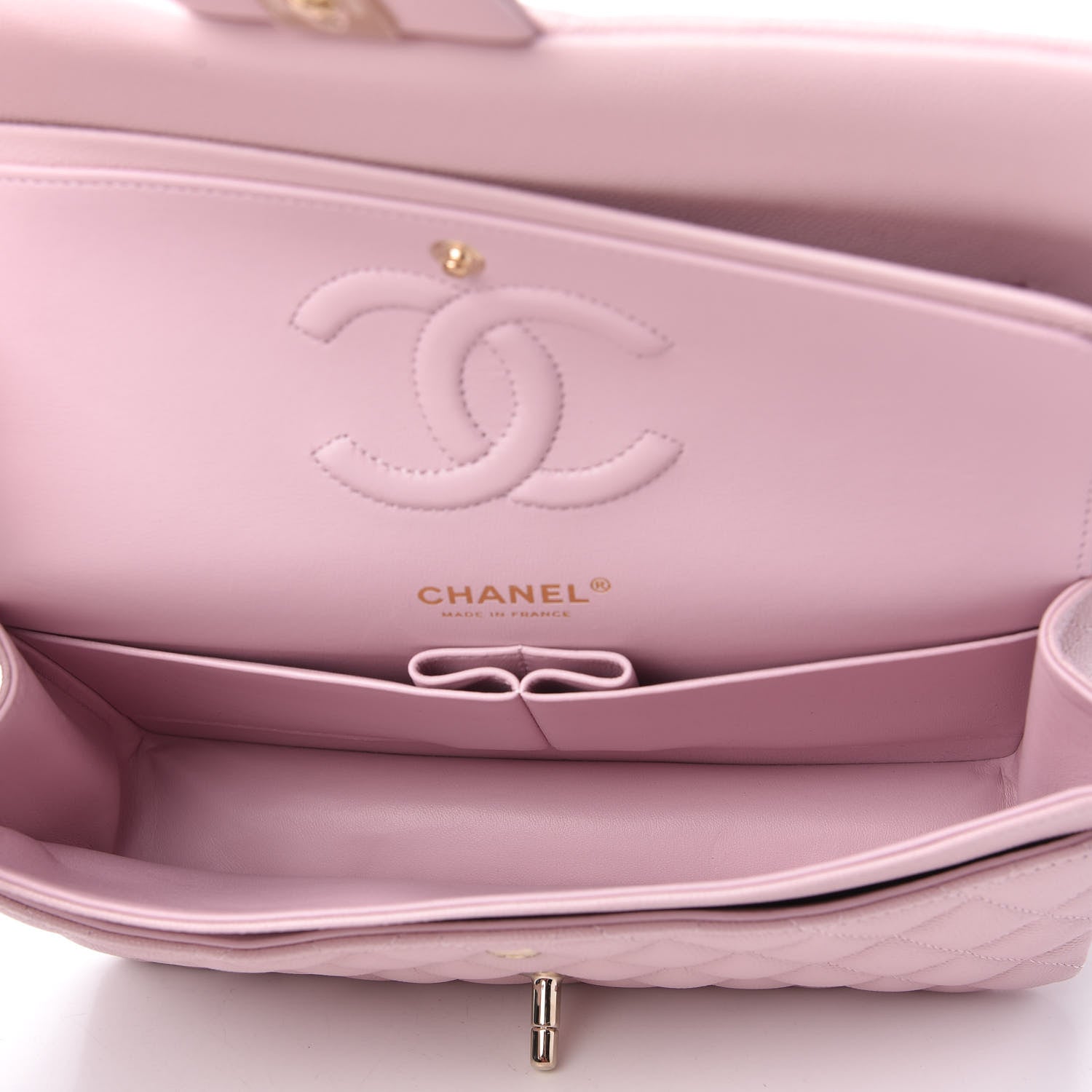 Chanel Caviar Quilted Medium Double Flap Light Pink 5 of 9