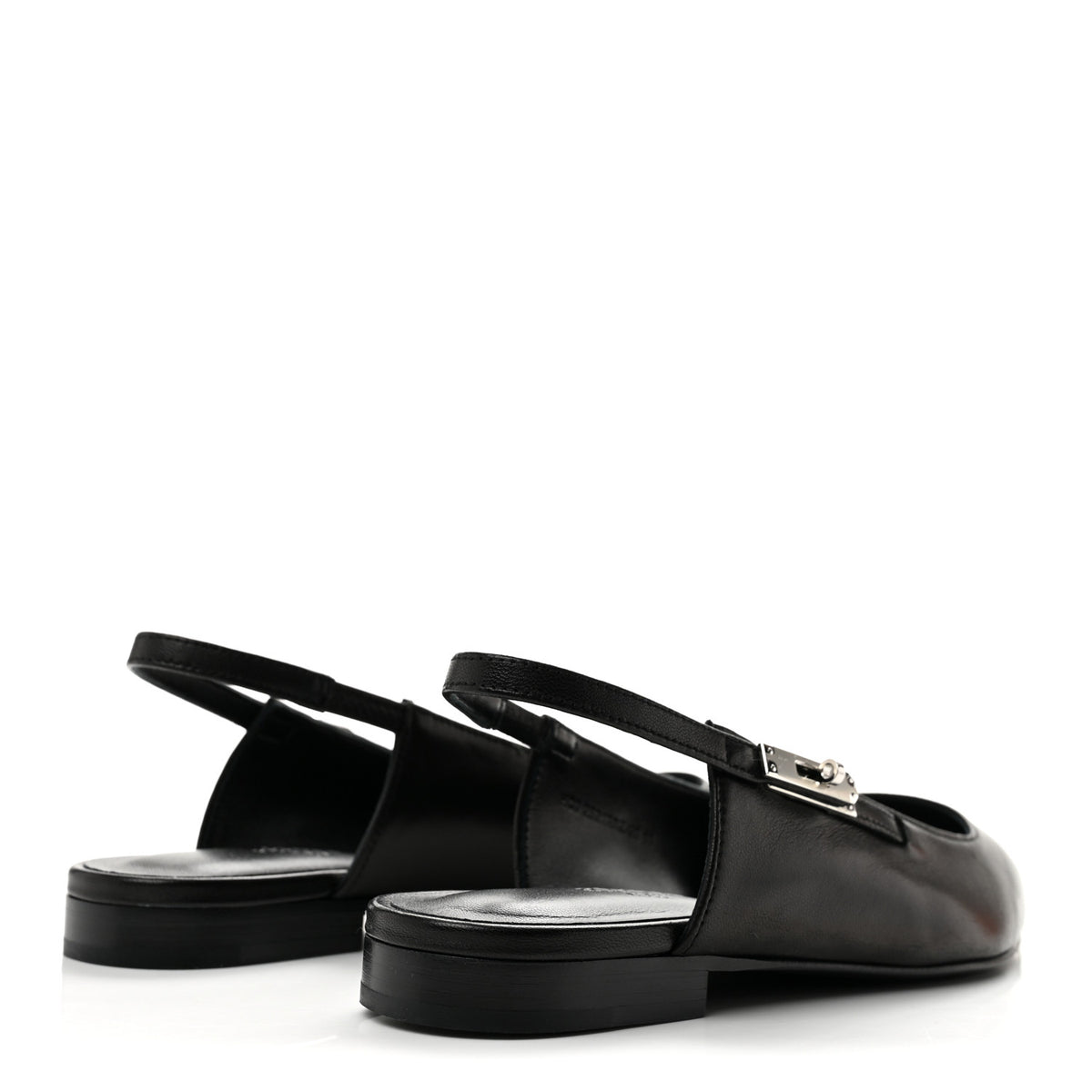 Hermes Nappa Lovely Slingback Flats 36.5 Black 5 of 10