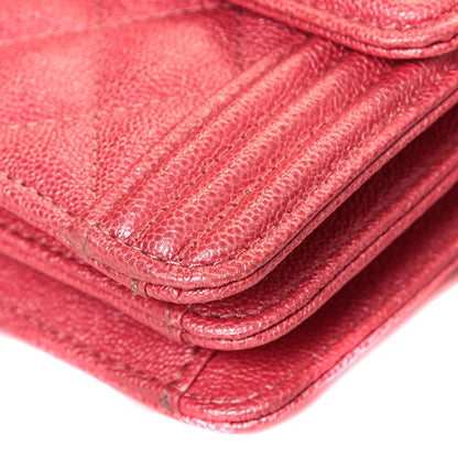 Chanel Caviar Quilted North South Boy Flap Pink 9 of 11
