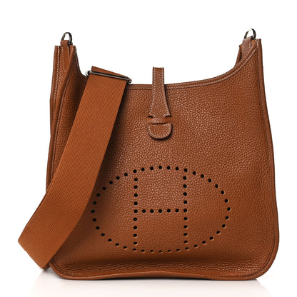 Hermes Taurillon Clemence Evelyne III PM Gold 1 of 10