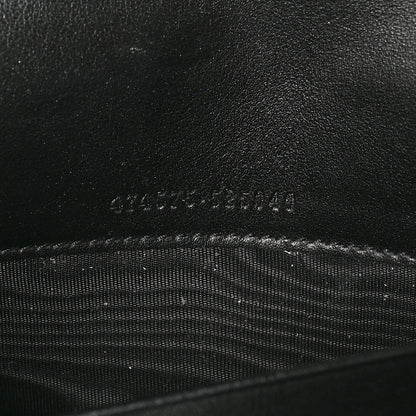 Gucci Calfskin Matelasse GG Marmont Chain Wallet Black 6 of 11