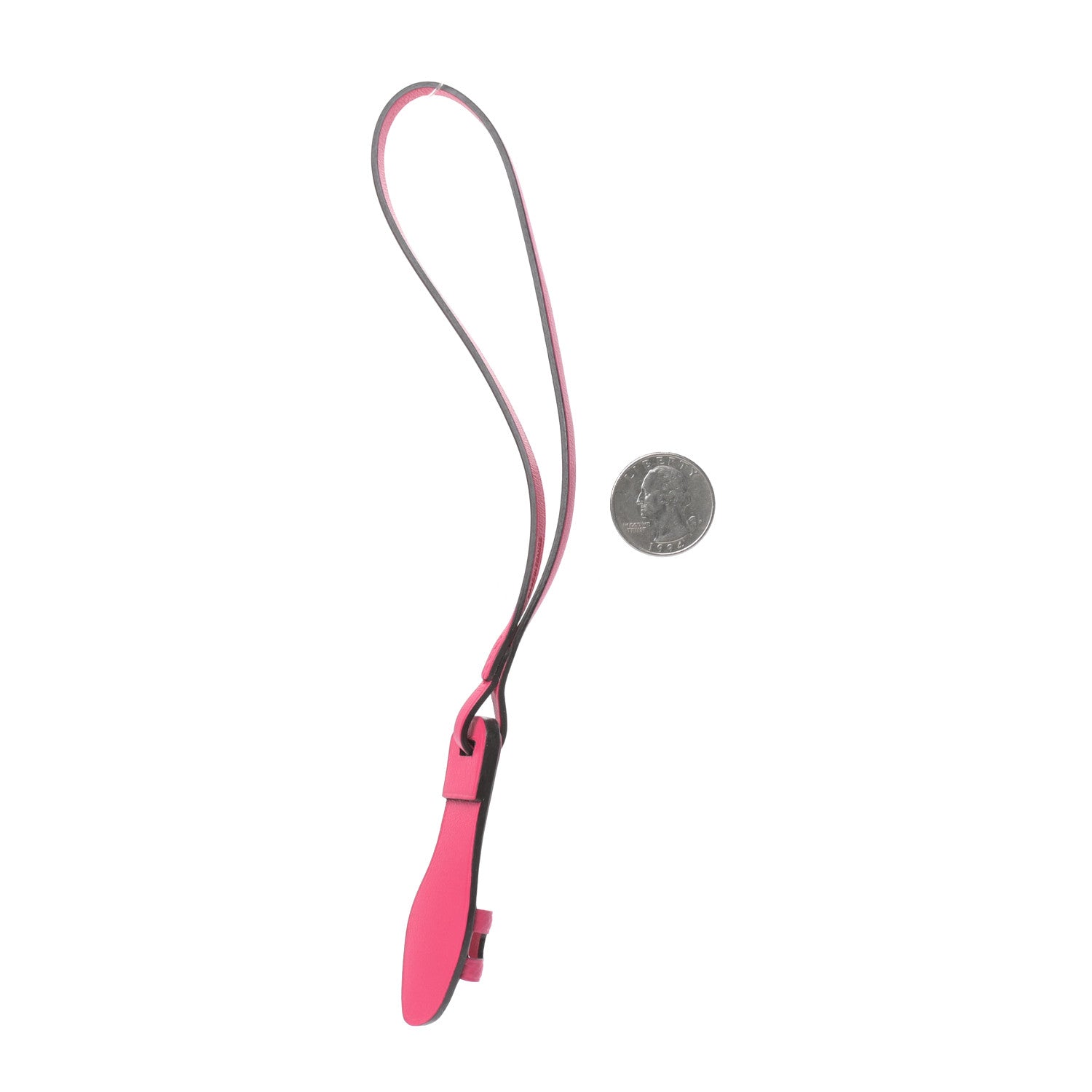 Hermes Epsom Butler Calfskin Hunter Oran Nano Bag Charm Rose Mexico 2 of 3