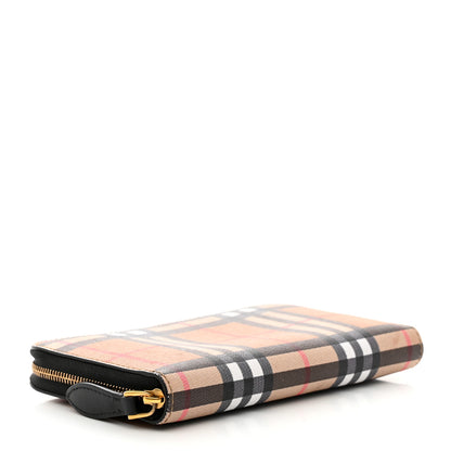 Burberry Vintage Check Elmore Zip Around Wallet Black 4 of 8