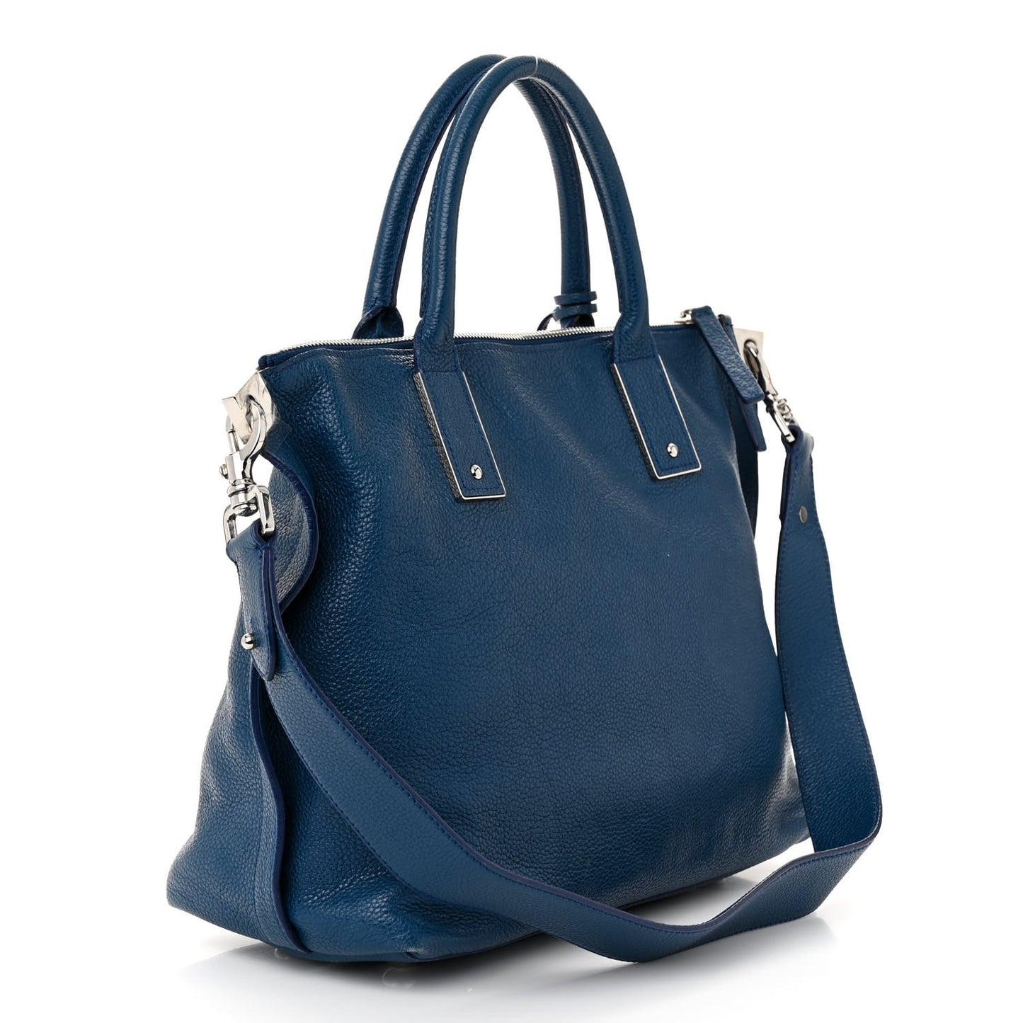 Classic Grained Calfskin Small Alice Satchel Blue