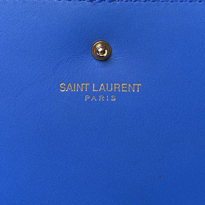 Saint Laurent Calfskin Classic Y Ligne Chain Wallet Bleu Majorelle 6 of 12