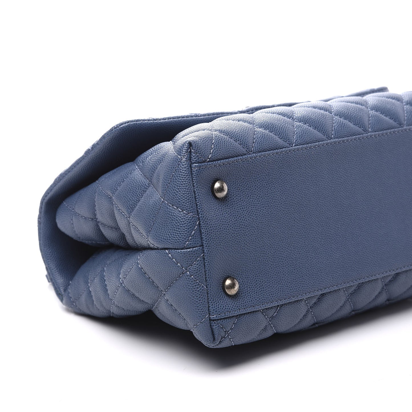 Caviar Quilted Small Coco Handle Flap Blue