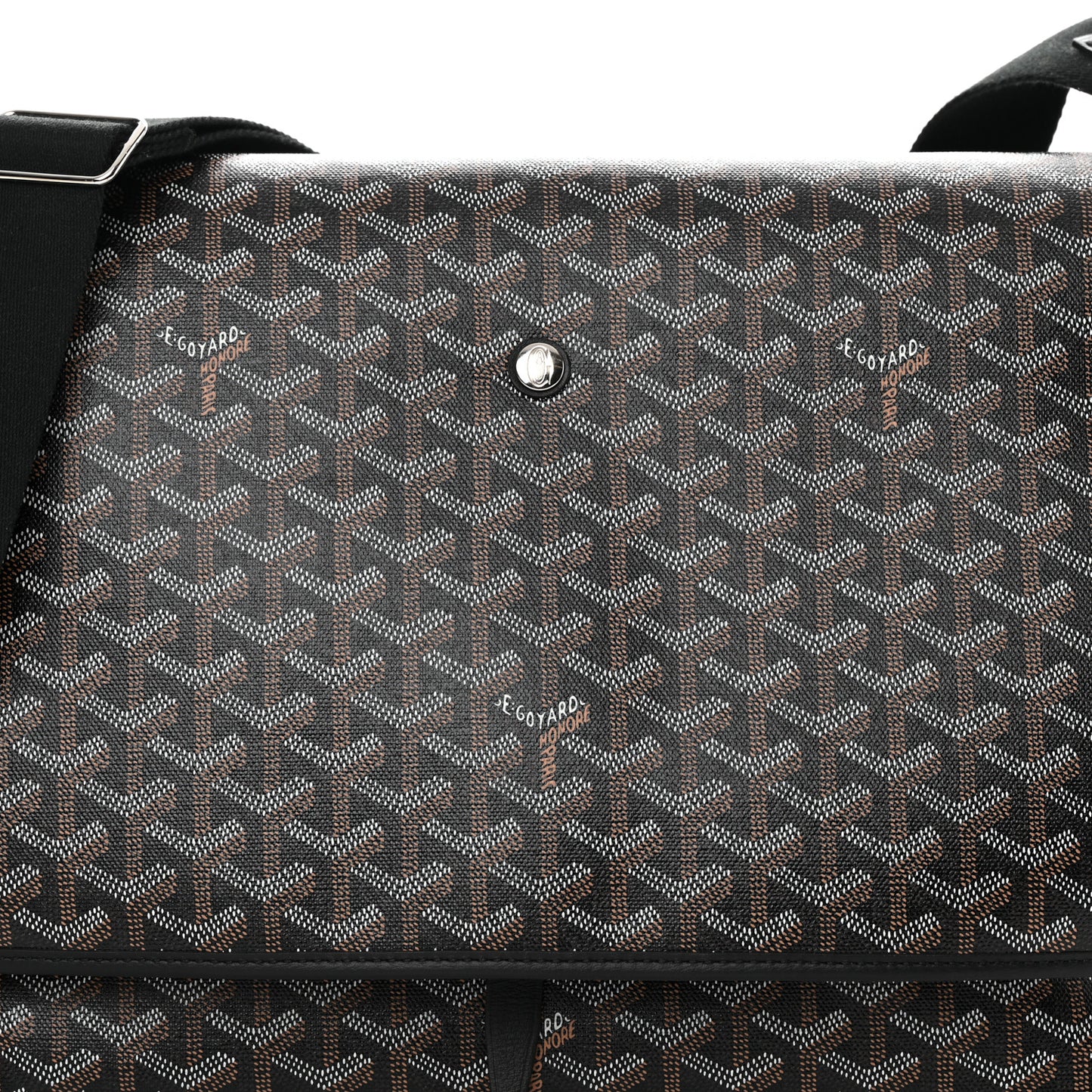 Goyardine Capetien Messenger Bag Black
