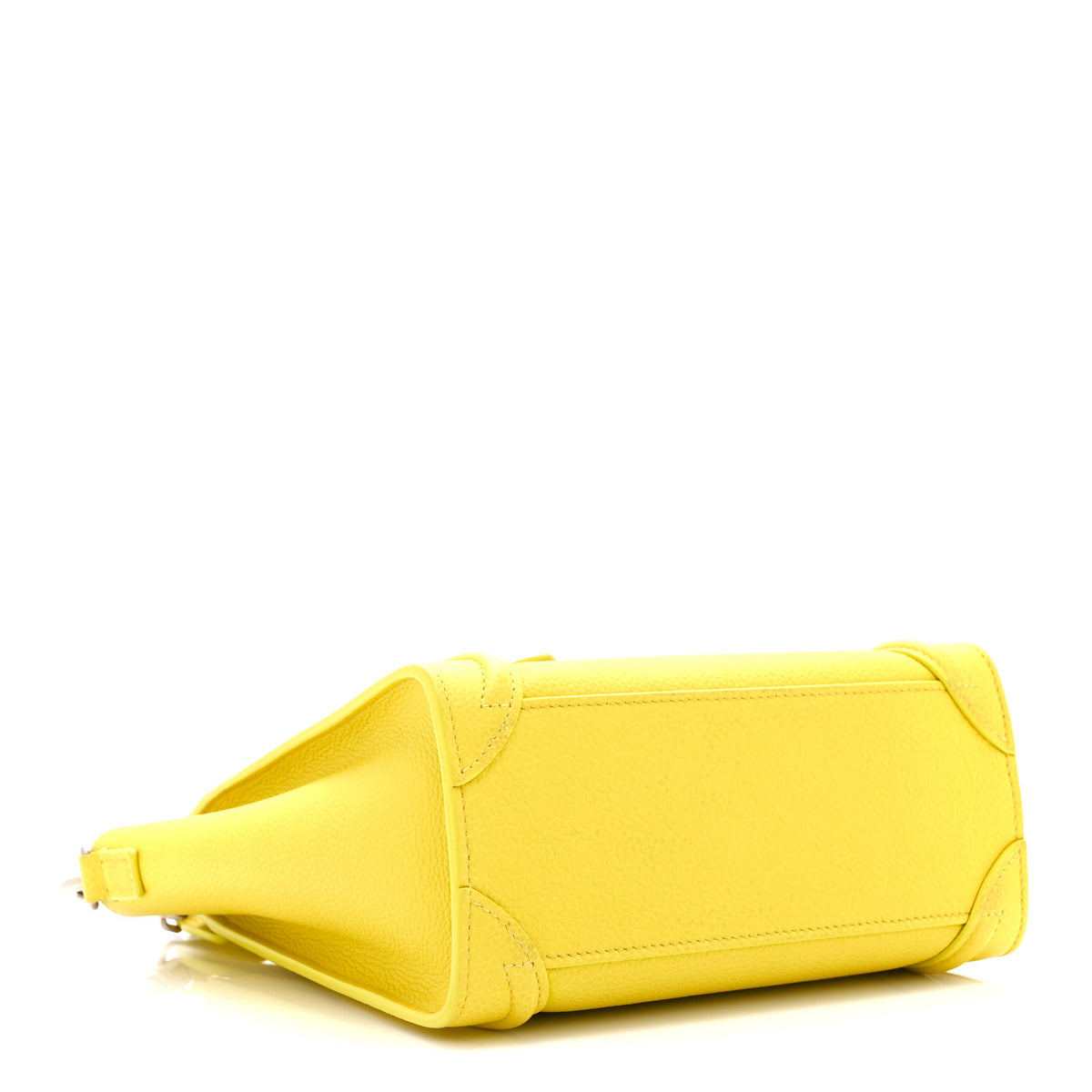 Drummed Calfskin Nano Luggage Citron