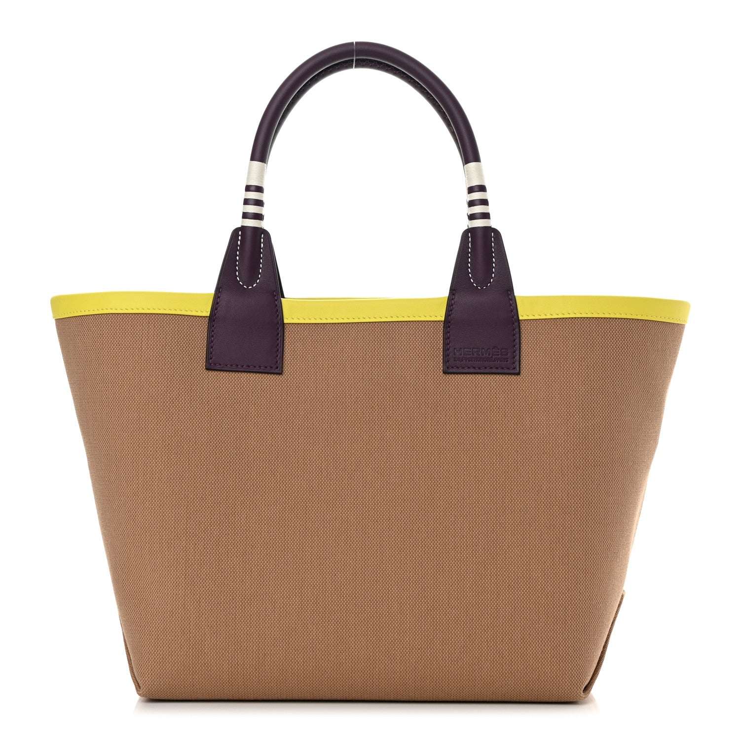 Hermes Military Toile Canvas Swift Steeple 25 Bag Chai Cassis Lime 1 of 14