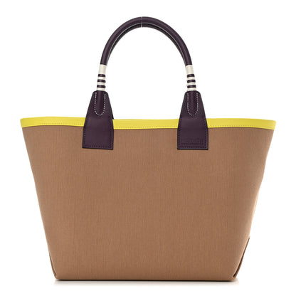 Hermes Military Toile Canvas Swift Steeple 25 Bag Chai Cassis Lime 1 of 14