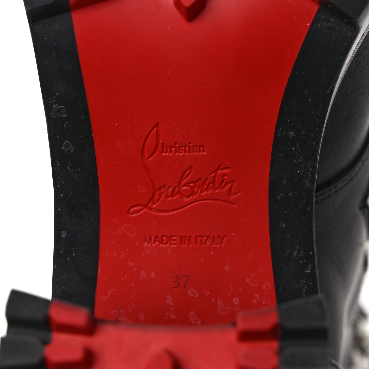 Christian Louboutin Calfskin Winter Spikes 70 Combat Boots 37 Black 6 of 9