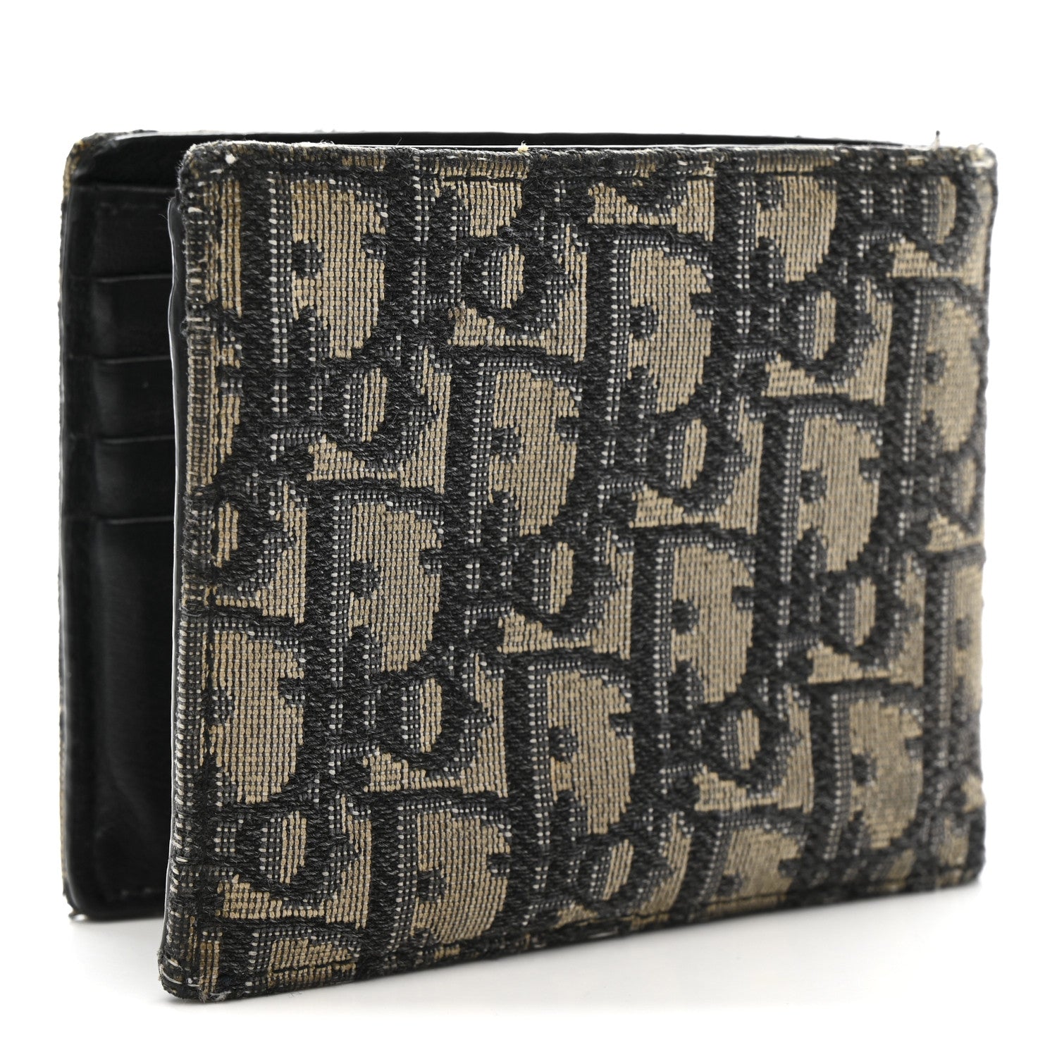 Christian Dior Oblique Bi-Fold Wallet Blue 3 of 12