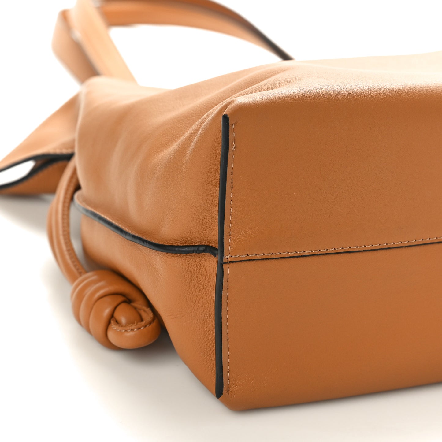 Calfskin Large Flamenco Knot Bag Warm Desert