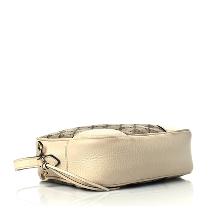 Gucci Monogram Dollar Calfskin Mini Bree Messenger Bag Beige Ebony Avoire 4 of 17
