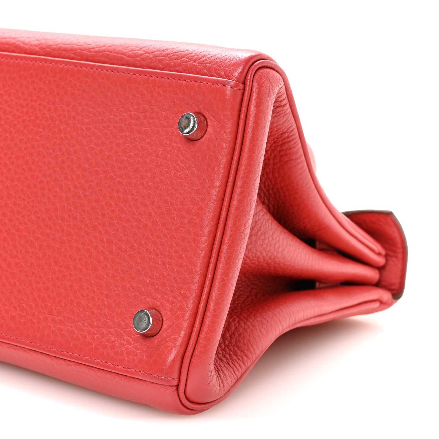 Hermes Taurillon Clemence Shoulder Kelly 42 Bougainvillea 10 of 10