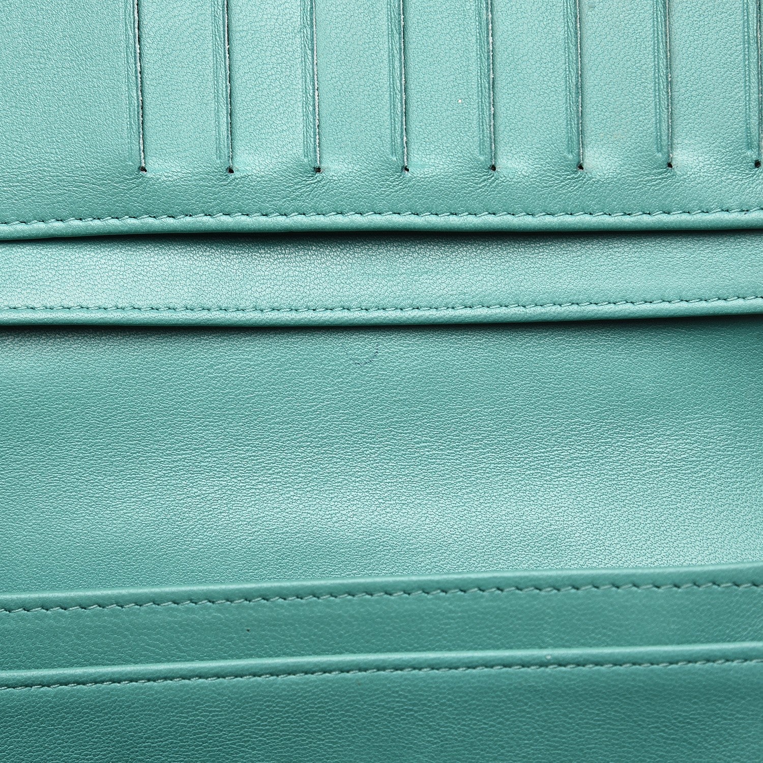 Chanel Lambskin Quilted Boy Yen Wallet Green 9 of 13