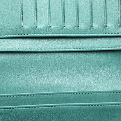 Chanel Lambskin Quilted Boy Yen Wallet Green 9 of 13