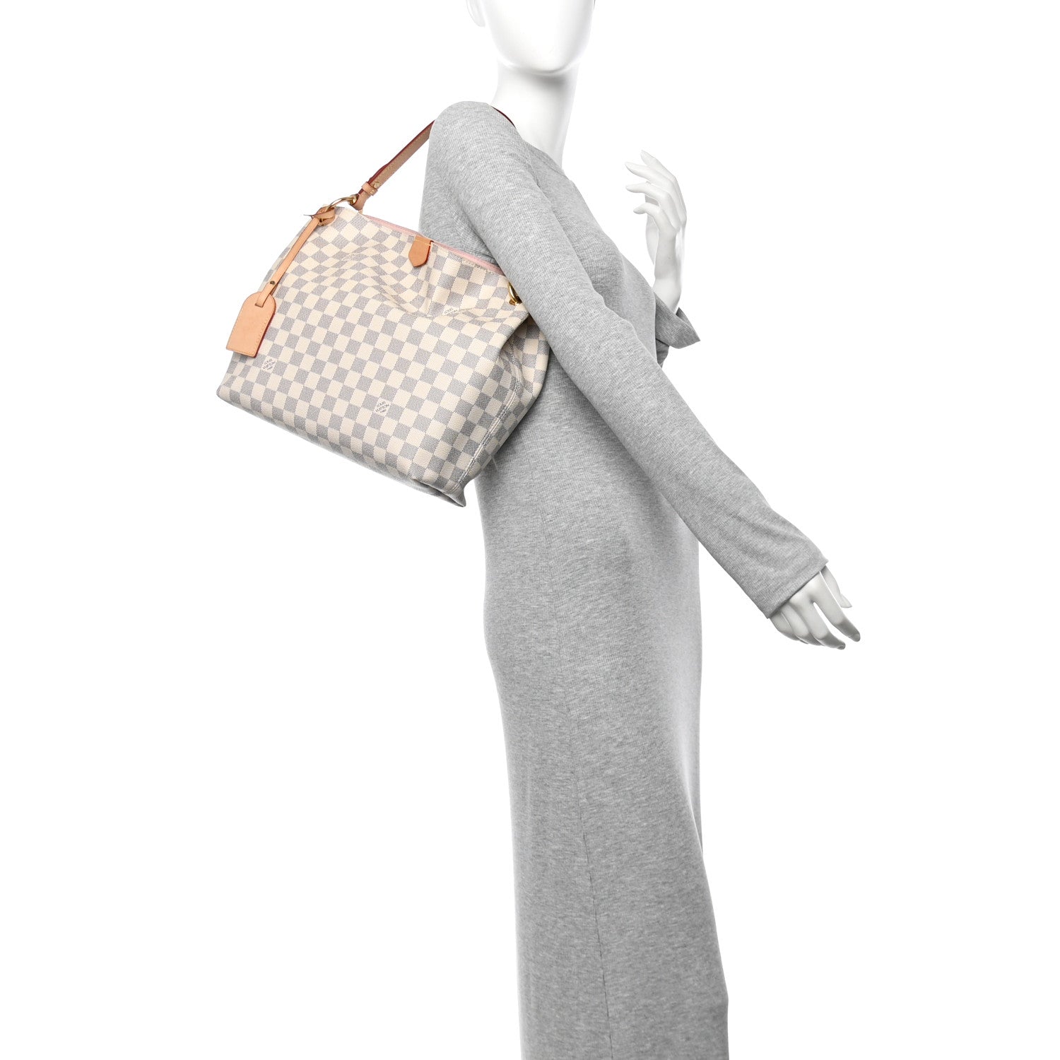 Louis Vuitton Damier Azur Graceful PM Rose Ballerine 2 of 11