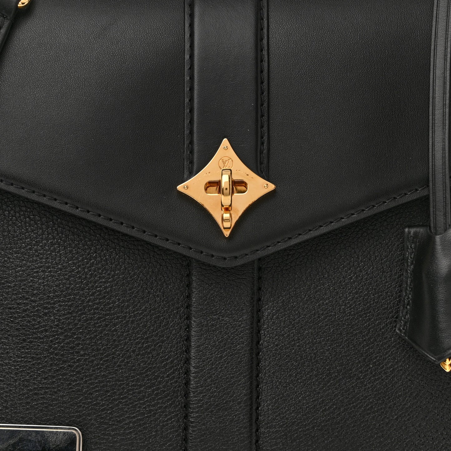 Grained Smooth Calfskin Rose Des Vents MM Black