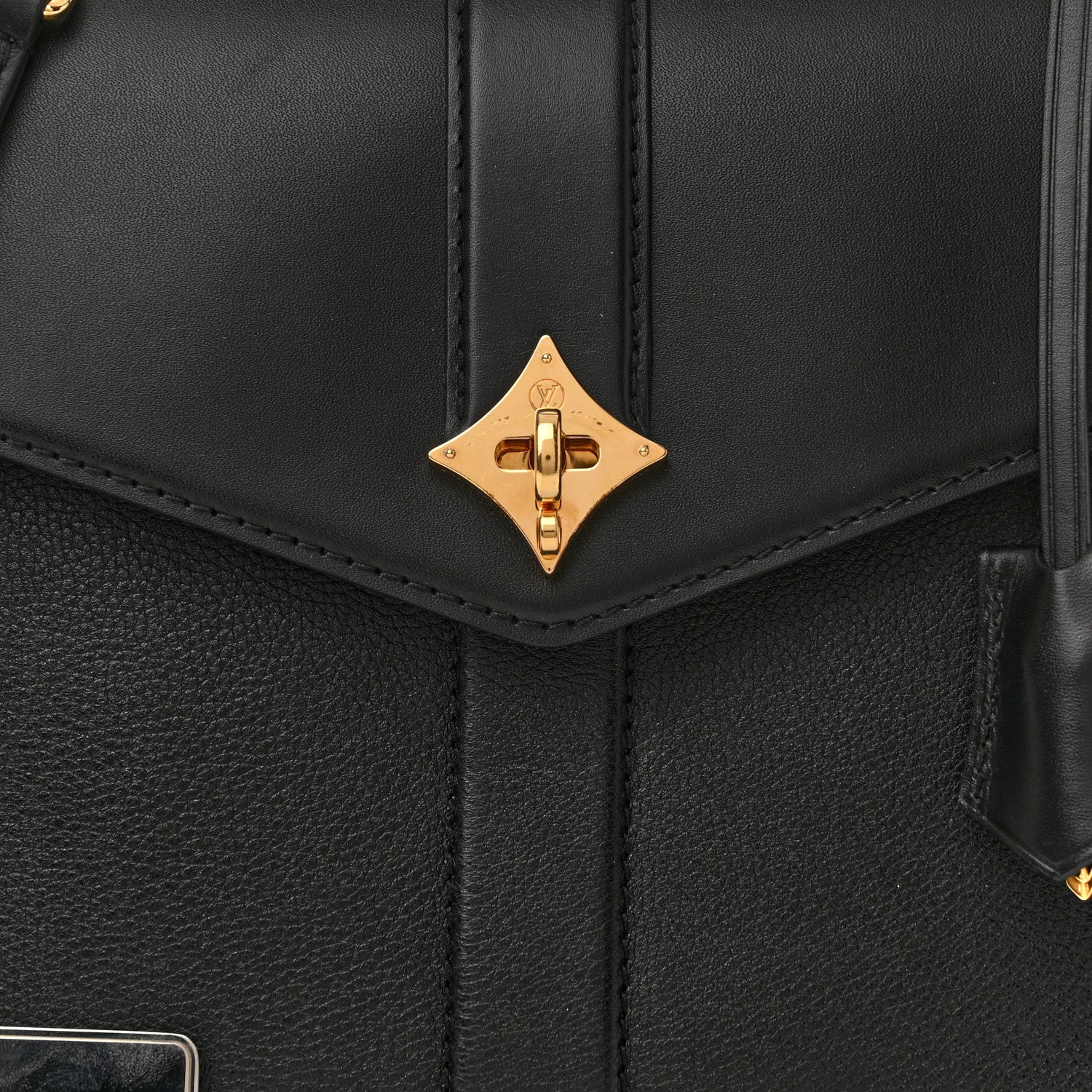 Louis Vuitton Grained Smooth Calfskin Rose Des Vents MM Black 8 of 10
