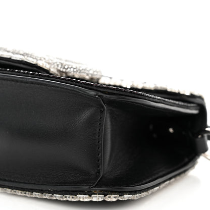 Valentino Garavani Swarovski Crystal Embroidered Vlogo Small Loco Shoulder Bag Crystal Black 9 of 9