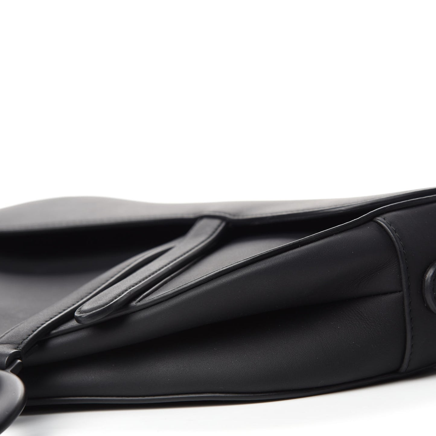 Ultra Matte Calfskin Saddle Bag Black