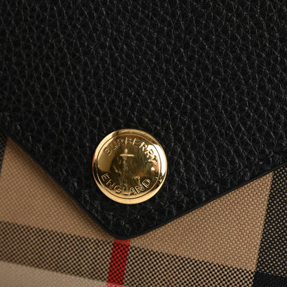 Burberry Vintage Check Grain Calfskin Halton Wallet Black Black 10 of 10