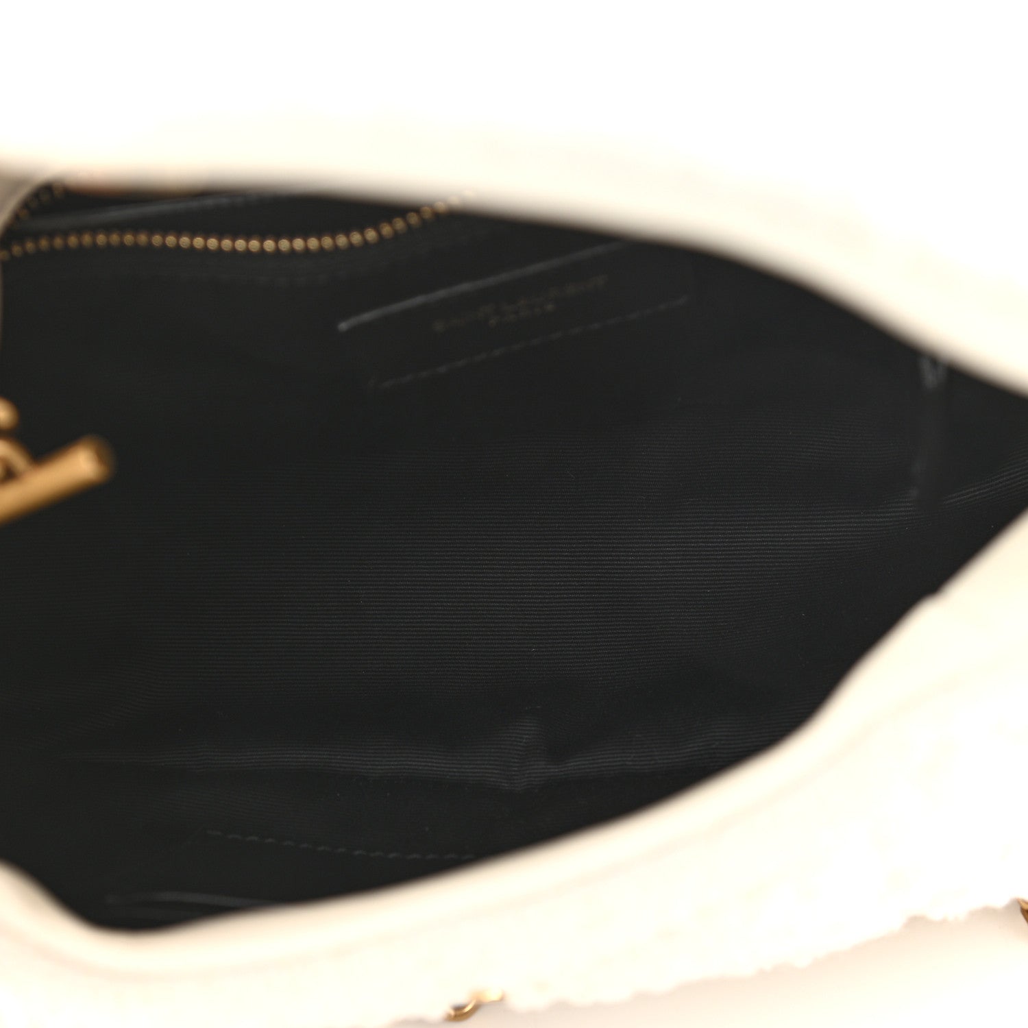 Saint Laurent Boucle Tweed Quilted Toy Loulou Puffer Monogram Chain Satchel Crema Soft 5 of 11