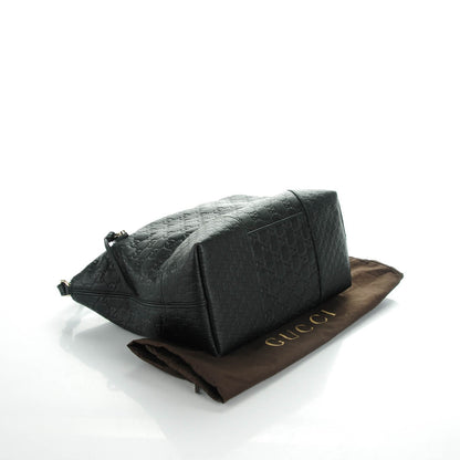 Gucci Guccissima Medium Bree Foldover Tote Black 4 of 7