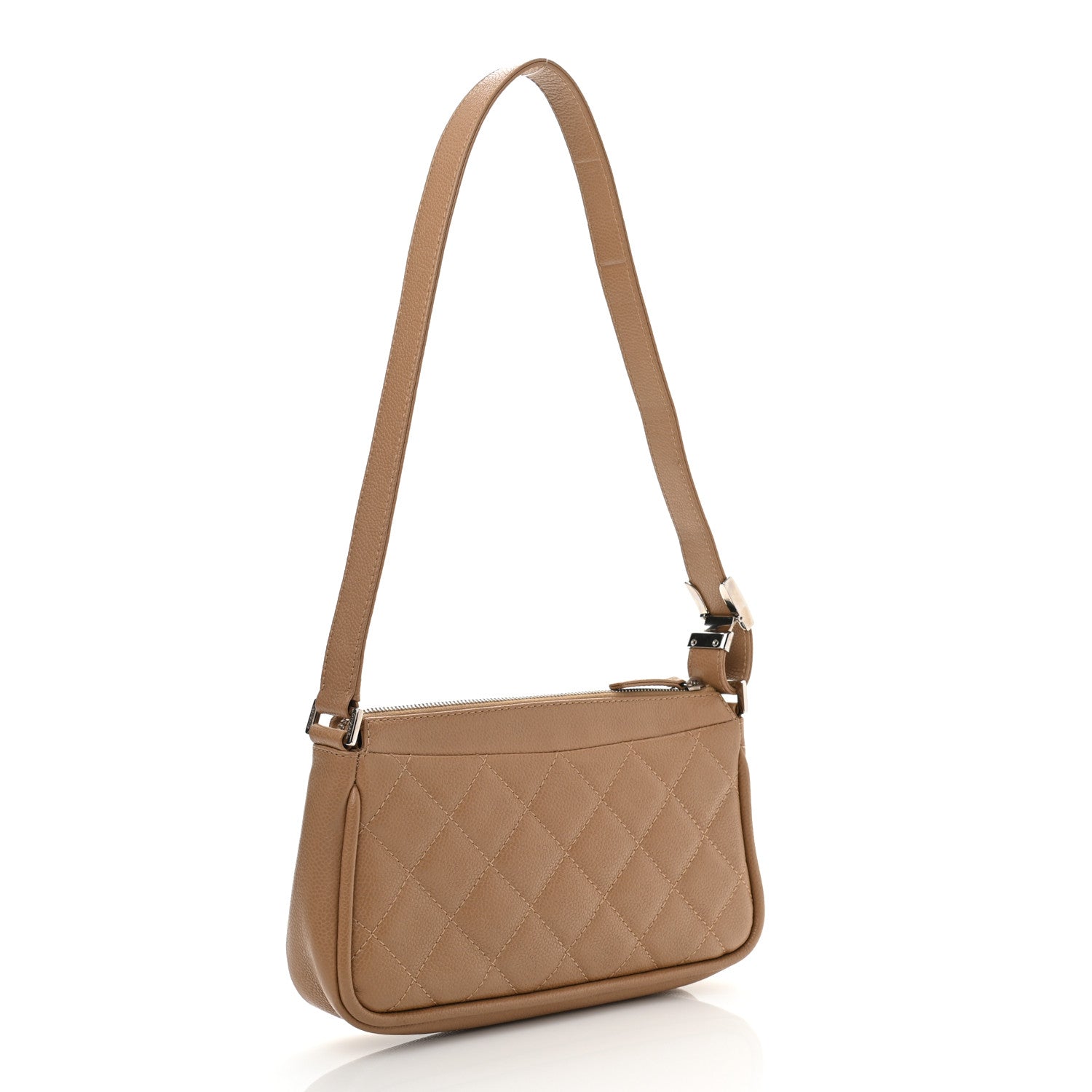 Chanel Caviar Quilted Timeless CC Shoulder Bag Beige 3 of 13