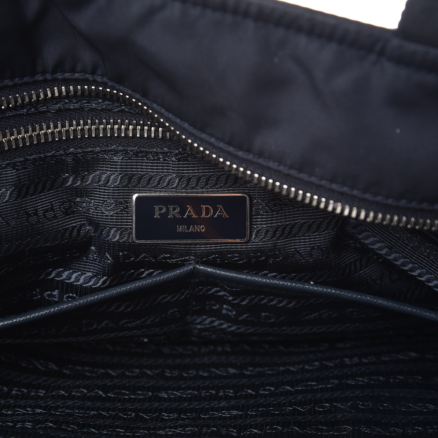 Prada Nylon Vela Baby Bag Blue 6 of 12